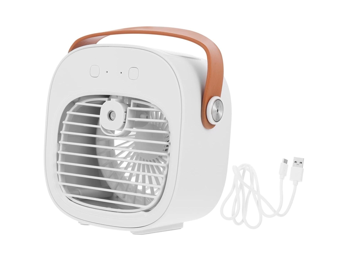 Ventilador de Mesa MDUG, circulação de ar, ajuste de velocidade, recarregável