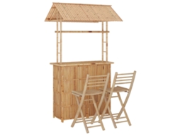 Bar Set, Bar Sets Vidaxl Marrom Bambu (n/a)