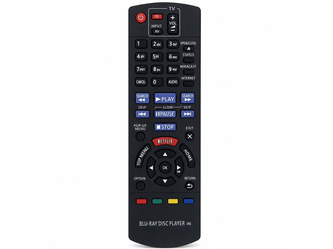 Comando À Distância Compatível Com Leitor Blu-ray Panasonic N2qayb000961_dae