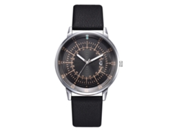 Relógio Masculino de Quartzo com Pulseira de Couro Pu e Calendário Estilo Elegante