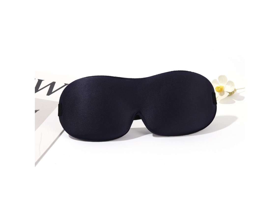 Máscara De Dormir 3d Macia E Opaca, Unissexo, Com Velcro Ajustável, Ideal Para Viagens E Relaxamento. Preto Hexinyigjly