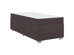 Conjunto 1 Estrutura Da Cama Vidaxl Castanho Tecido (100 X 200 Cm)