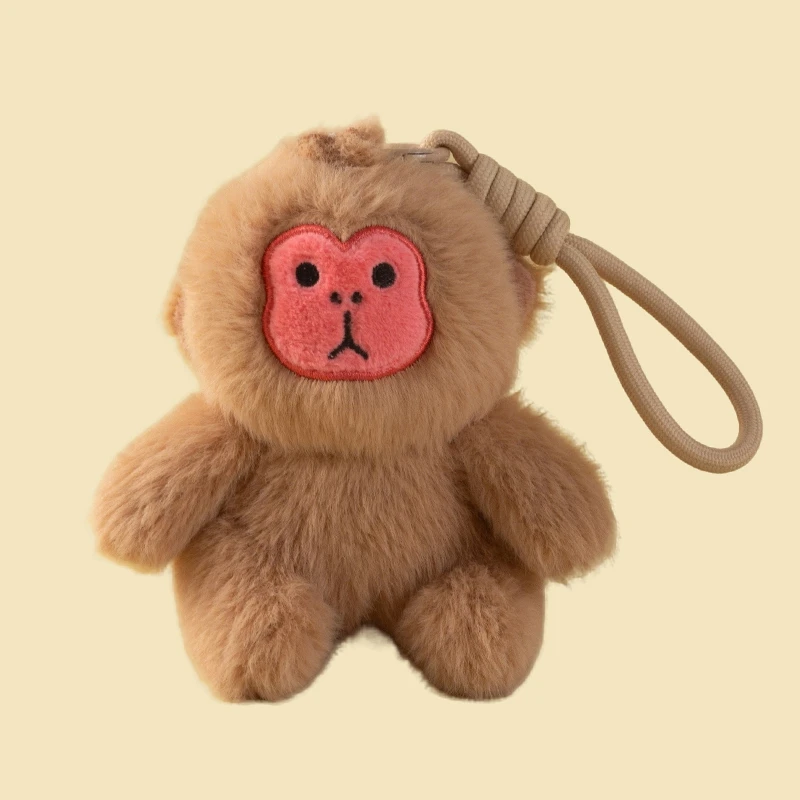 Chaveiro De Pelúcia De Macaco Dourado (marrom, 12 Cm), Boneco Macio