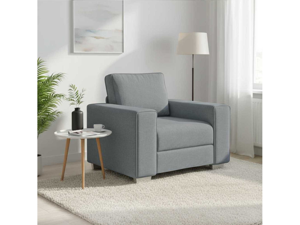 Vidaxl Cadeira Sofa Cinzento-claro 100 Cm Tecido