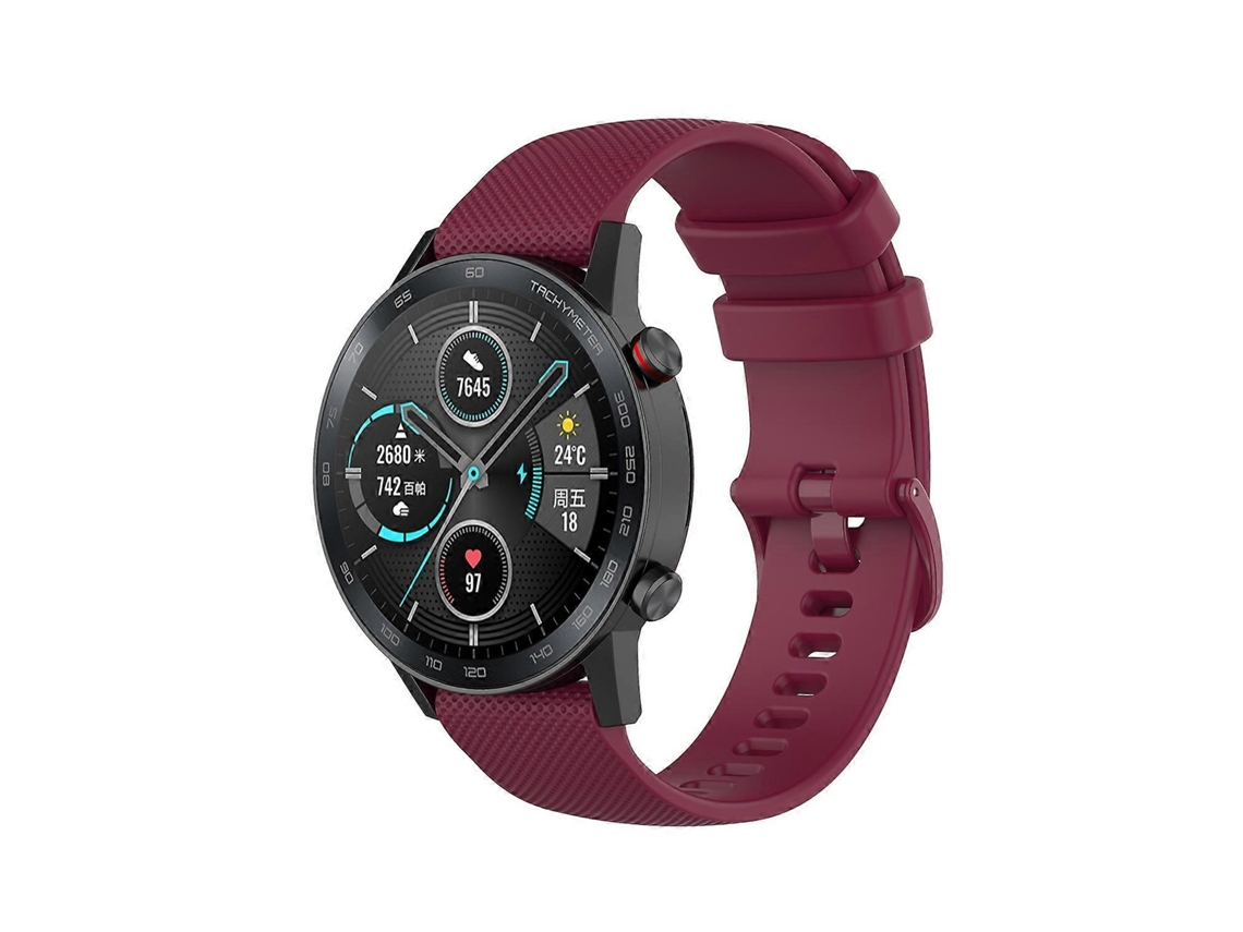 Pulseira De Silicone Com Textura Xadrez Pequena De 22 Mm Para Relógio Honor Gs 3i