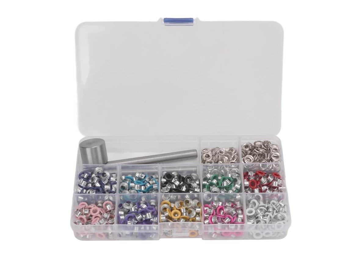 Kit de ferramentas Ilhós multicolorido e resistente de 4 mm