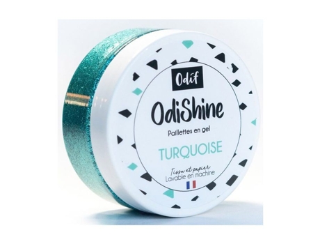 Gel Pailleté Odishine 70 Ml Embeleze Suas Criações Com Brilho E Eco Responsabilidade Odif Turquesa (...)