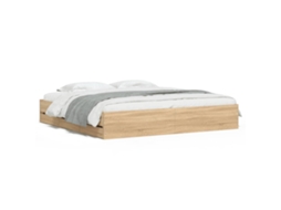 Bed Frame, Bed Frames Vidaxl Marrom Madeira Processada (180 X 200 Cm)