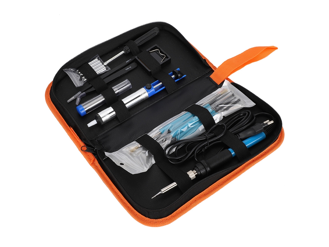 Kit De Ferro De Soldar De 19 Peças 60w Com Ajuste De Temperatura E Suporte Laxiscreed
