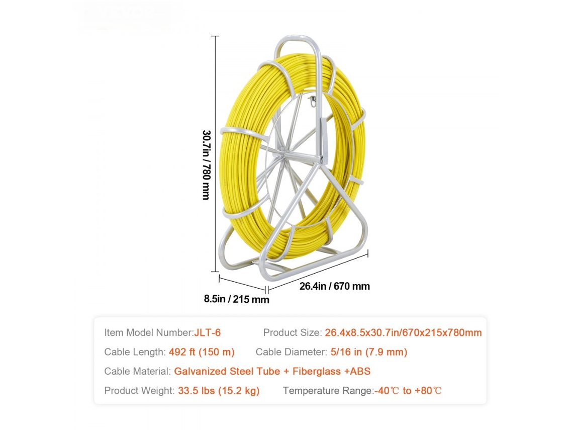 Passa Fios Em Fibra De Vidro Com Suporte Em Aço Para Instalações Elétricas Tekmaquinas