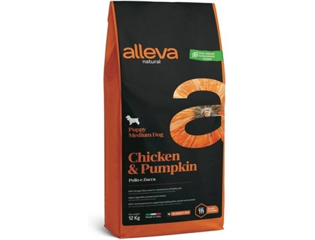 Comida para Cães ALLEVA  Natural Chicken & Pumpkin (12 kg - Seca - Cachorros - Sabor: Frango, Abobora)