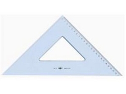 ARDA Squadra 45 35 Cm Uni Line Poliestireno Transparente
