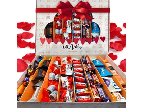 Caixa Presente Chocolates 80 Unidades De Kinder, Toblerone, Merci, Milka E Mais Oferta Perfeita E Original Iami