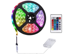 Fita Led, Ip65, 2 M, Rgb, Comando Remoto, Para Decoração De Móveis, Televisão, Prateleiras E Ambientes Internos