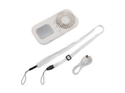 Ventilador de acampamento portátil com lanterna LED, recarregável USB, para outdoor, teto, preto/verde S/MARCA