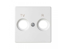 Conceito Simon 82 | Placa De Tomada R Tv Branco Mate Simon 8200053 090
