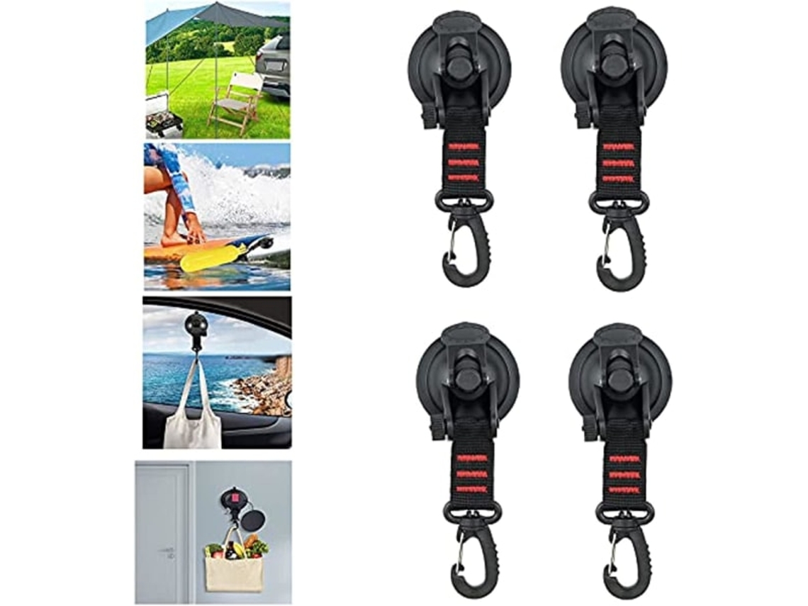 Ventosa de Camping, 4 Ganchos Potentes para Barracas Camping. AQUAFORGE
