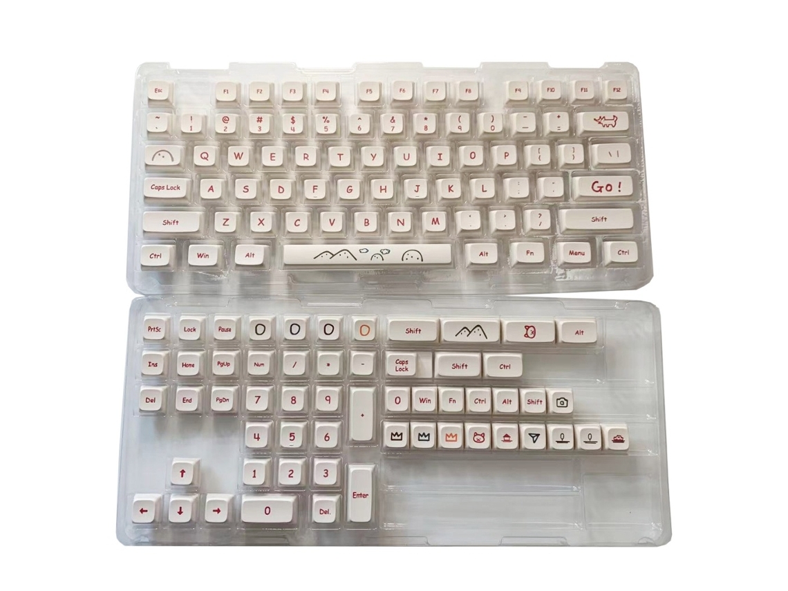 Lurelia Conjunto De 129 Teclas Com O Perfil Xda E Estampa De Grafite Para Teclado Mecânico. Pbt Com Sublimação De Tinta Para Switches Cherry