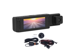 Câmera de bordo 3 canais 1080p HD com visão noturna, duas lentes e câmera de ré Wi-Fi