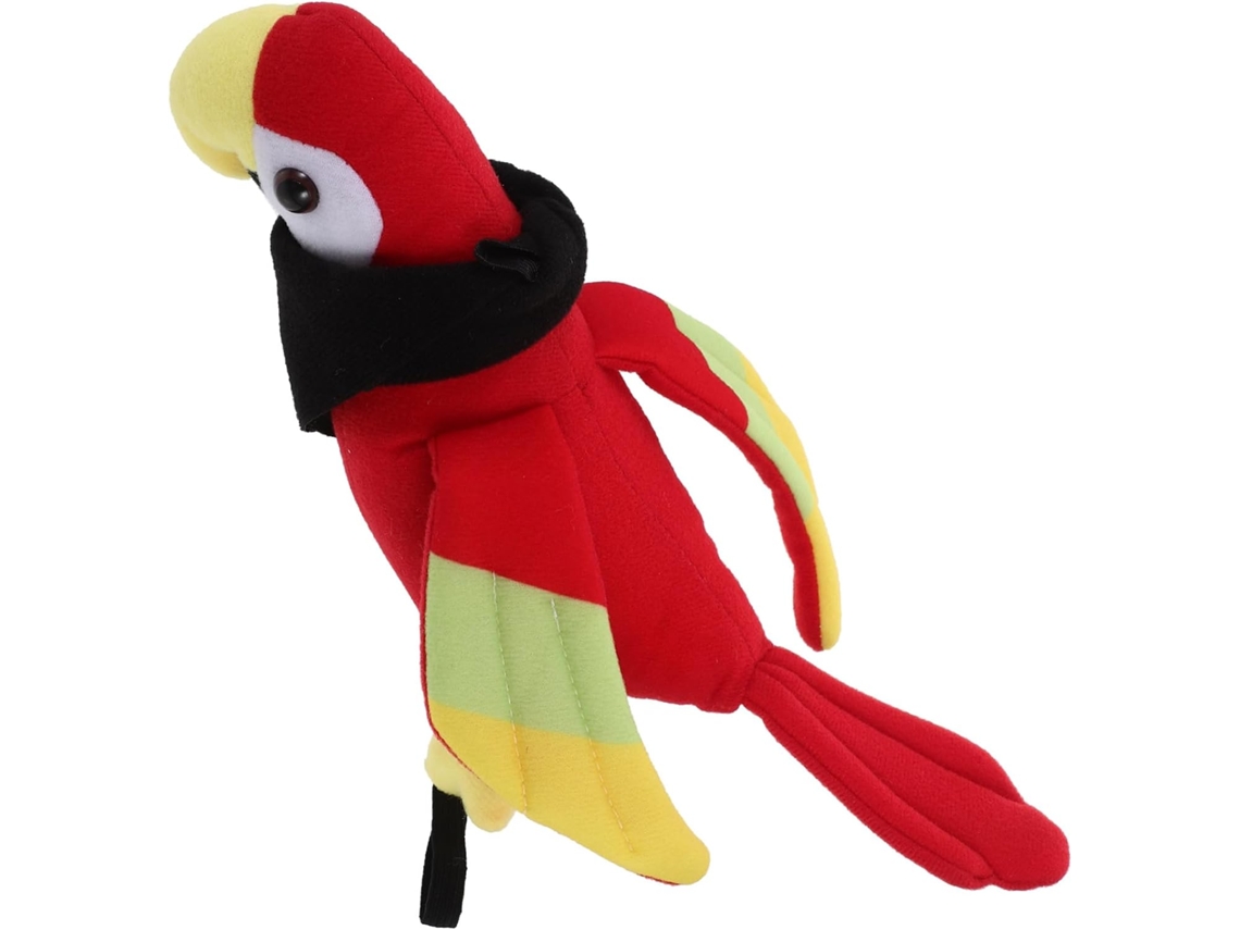 Pelúcia De Papagaio Pirata Com Bandana Preta, Acessório Leve Para