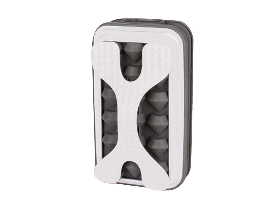 Bandeja de gelo caseira de silicone portátil Slowmoose, segura para alimentos, com tampa, preta