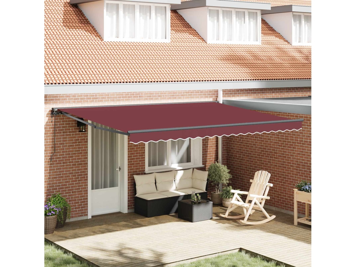Vidaxl Estrutura De Toldo Borgonha 450 × 300 Cm