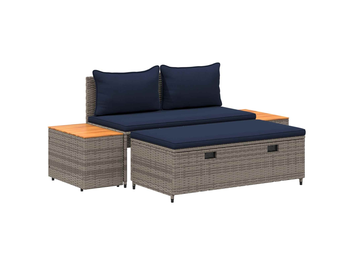 Maison Exclusive - Conjunto De Sofás Para Exterior 4 -seater 4 Unid. Retangular
