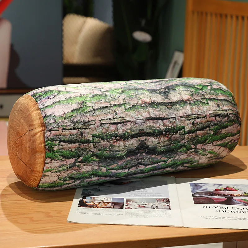 Almofada de Pelúcia em Formato de Estaca de Madeira Simulada em 3d, Almofada Criativa. MDUG (estilo C, 90 Cm)