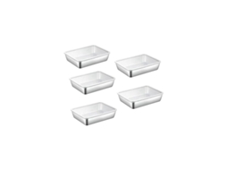 Conjunto De 5 Recipientes Para Armazenamento, Adequado A Freezer, Para Organização Doméstica Na Cozinha E Bancada