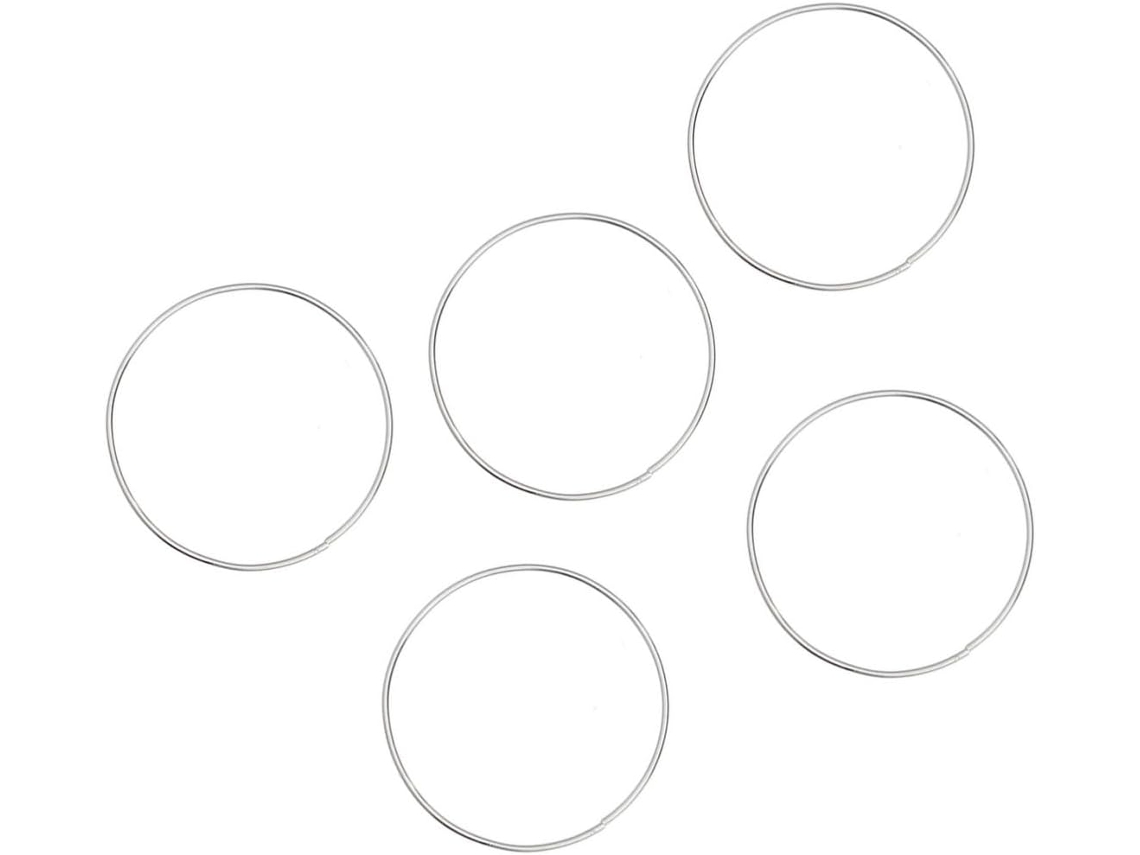 Conjunto De 5 Anéis Redondos De Metal De 19cm