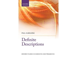 Livro Definite Descriptions de Paul Elbourne (Inglês)