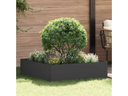 Vidaxl Acabamento Para Gramado 100 X 100 X 35 Cm Aço Preto