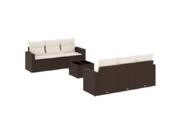 Garden Sofa Set, Garden Sofa Sets Vidaxl Marrom Rattan / Vime (n/a)
