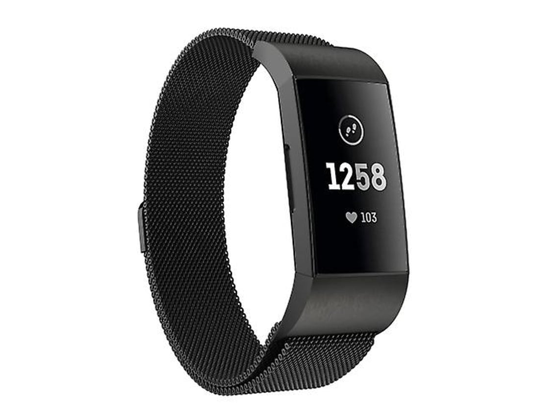 Lurelia Pulseira, Compatível Com Fitbit Charger 3 De Relógio Magnética Preta
