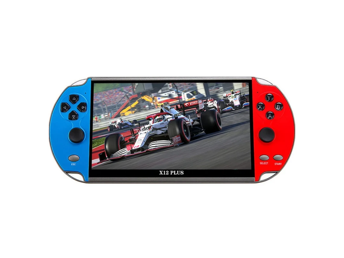 Console De Jogos Psp X12 Plus Yuysan Com 16 Gb De Memória, Tela Grande Hd De 7 Polegadas, Azul E Vermelho