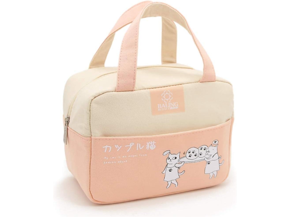Lancheira bento estilosa e isolada com bolsos, alças resistentes e uma estampa japonesa moderna da Cr Aquaforge.