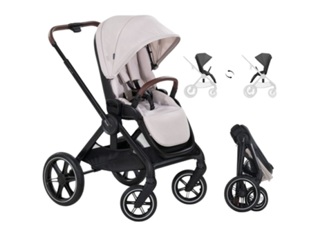 Carrinho Walk N Care De Alta Qualidade, Com Assento Reversível E Regulável Em Altura Da Hauck, Até 22 Kg Bege