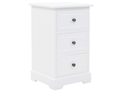 Vidaxl Mesa De Cabeceira Em Mdf E Madeira De Pinho 35x32x59 Cm