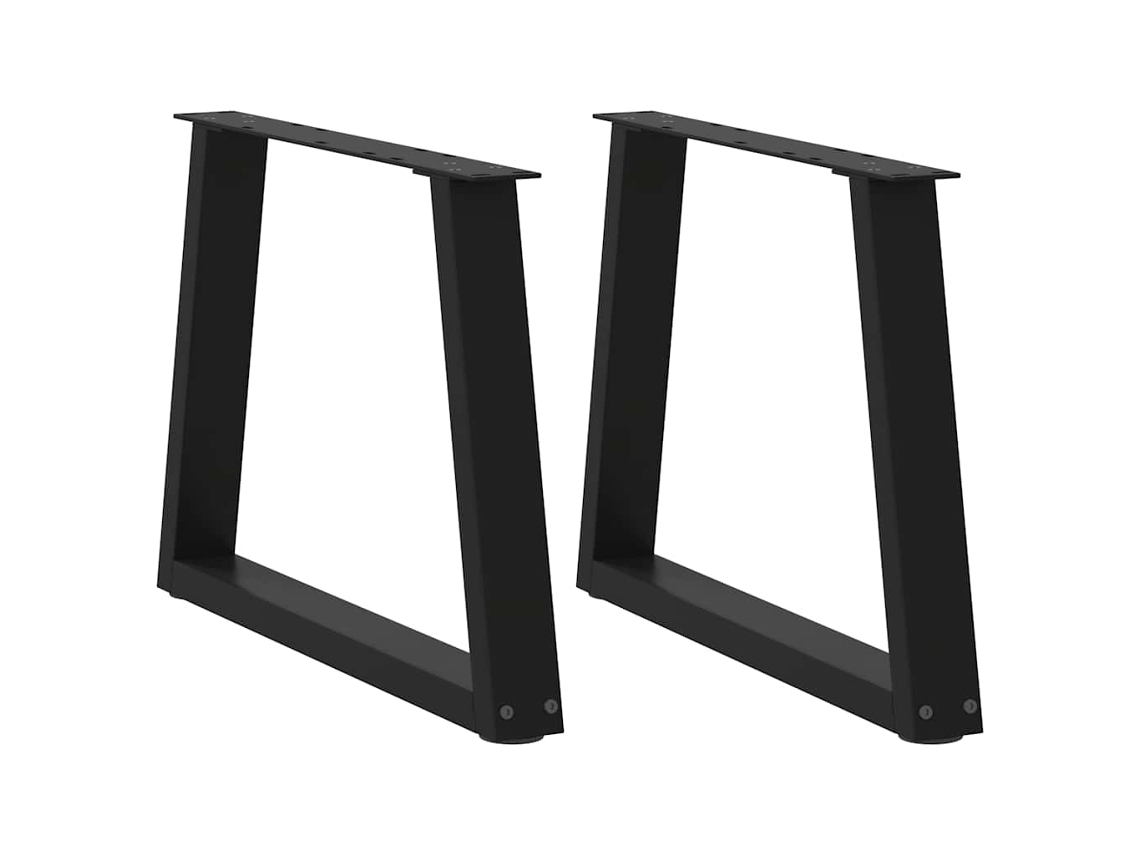 Vidaxl Pés Para Mesa De Centro Em V 2 Peças Preto 60x(42-43,3) Cm Aço