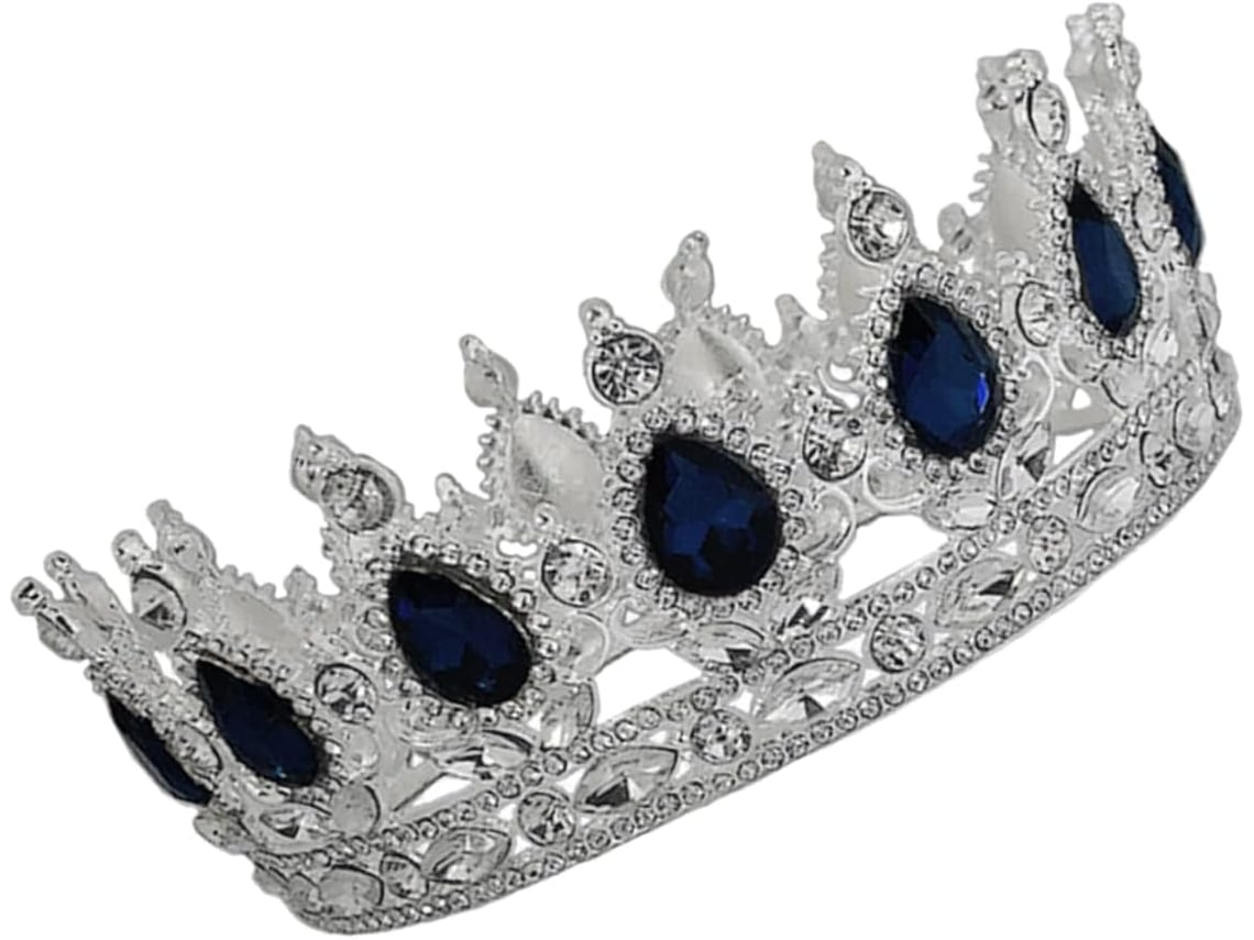 Coroa De Noiva E Acessório De Cabelo Chique Azul Escuro Para Festa De Casamento E