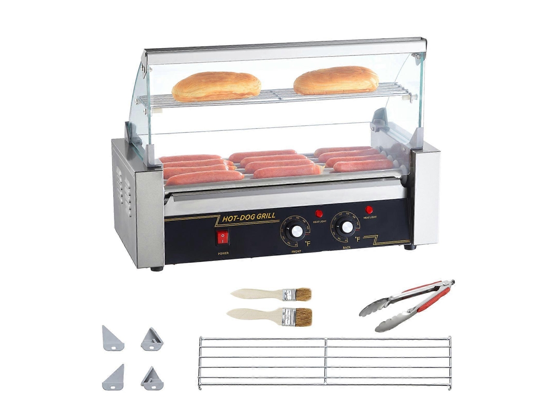 Máquina De Fazer Cachorro Quente Com 12 Rolos E Grelha Antirrespingos De 1000 W PENGDSJE