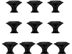 Conjunto De 10 Puxadores Metal Preto Para Armários, Portas De Móveis, Estilo Moderno E Minimalista