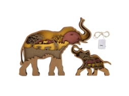 Estátua De Elefante Laxiscreed Em Buxo Com Luz Para Decoração De Escritório E Quarto