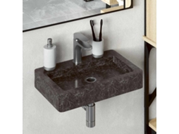 Lavatã³rio De Parede 38x24x6,5 Cm Mãrmore Preto DKD HOME DECOR
