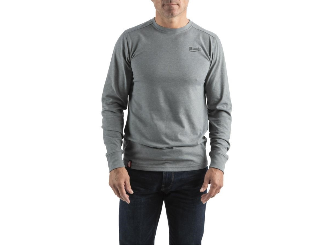 T-Shirt Manga Comprida Cinza Htlsgr Xl Milwaukee