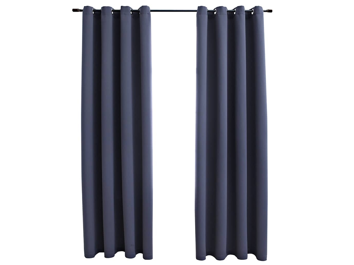 Curtain, Curtains Vidaxl Antracite Tecido (140 X 245 Cm)