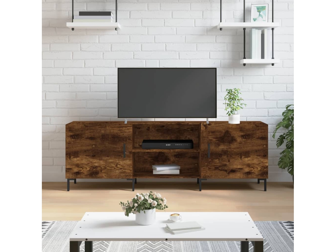 Vidaxl Móvel De Tv 150x30x50 Cm Derivados De Madeira Carvalho Fumado