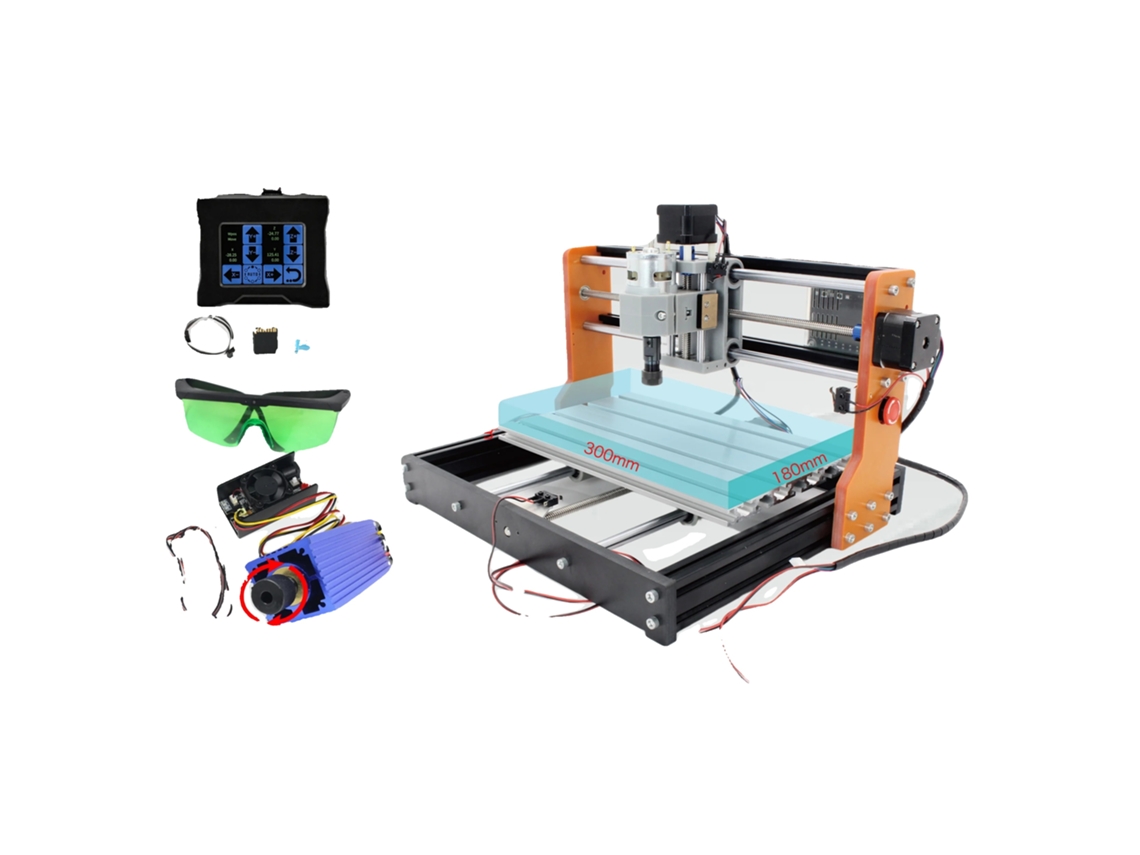 Router Cnc, Gravador A Laser, Conexão Usb, Adicionar Toque+7w Laser