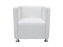 Armchairs, French Armchairs Vidaxl Branco Couro Artificial