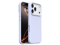 Capa Para Iphone 17 Pro Com Revestimento Interno Em Microfibra De Silicone - Roxo Escuro